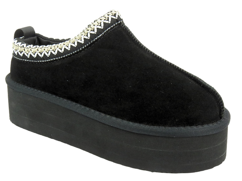 Venezia Dámské pantofle S006SUBLOBK030 Černé nazouvací pantofle