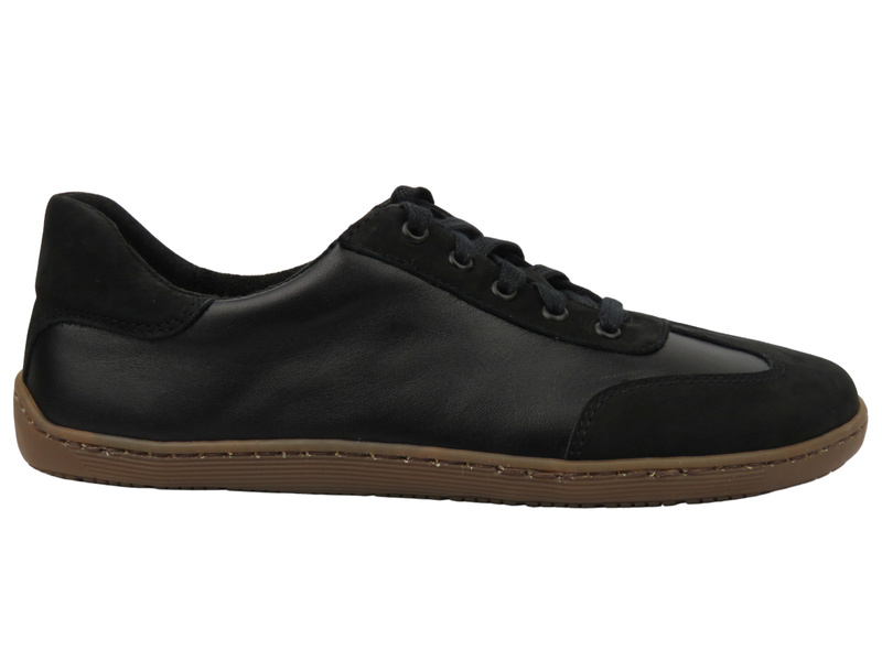 Barefoot kožené minimalistické černé dámské polobotky Wasak 0744 v šířce H