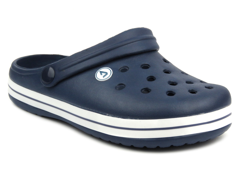 Žabky, dívčí dřeváky sandály - AMERICAN CLUB NH 75/23, NH 76/23, fialové s duhou