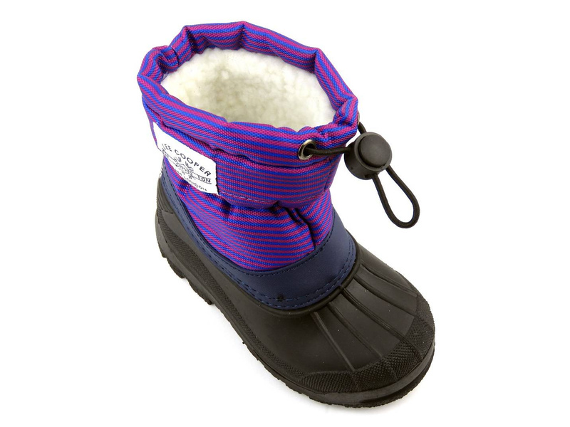 Dětské sněhule s ovčí kůží - LEE COOPER LCJ-21-44-0526K, fialové