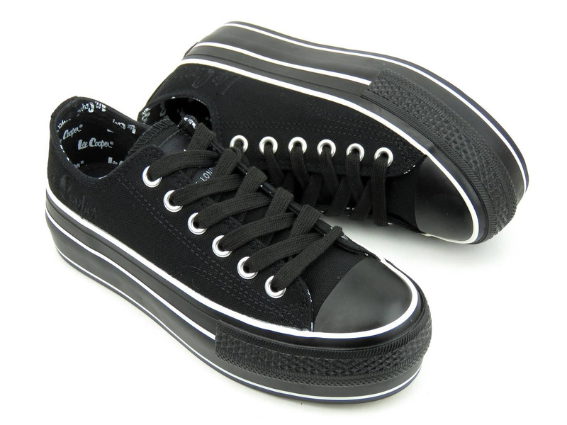 Dámské tenisky na platformě - LEE COOPER 22-31-0843L, černé