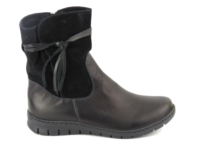 Vysoké dámské kozačky polské značky HELIOS Komfort 558 černé barvy