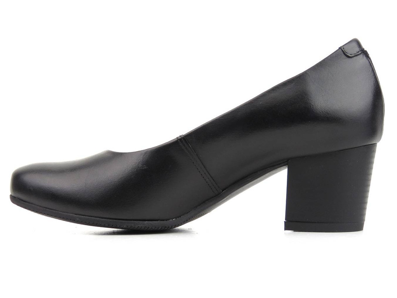 Kožené blokové lodičky - AXEL Comfort 1666, černé