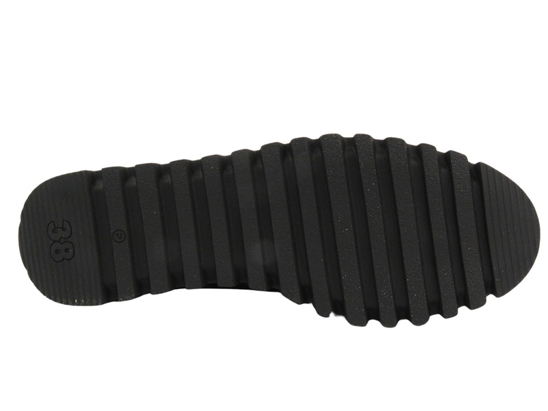 Dámské lakované lordy na silné platformě - VENEZIA 001770, černá