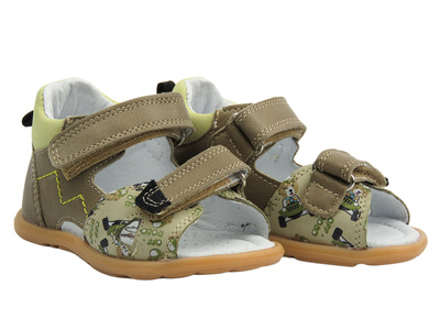 Dětské sandály na suchý zip zelené Jamet 1112