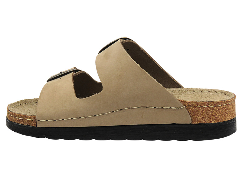 Kožené dámské pantofle – Dr Brinkmann 700741-08, béžové.