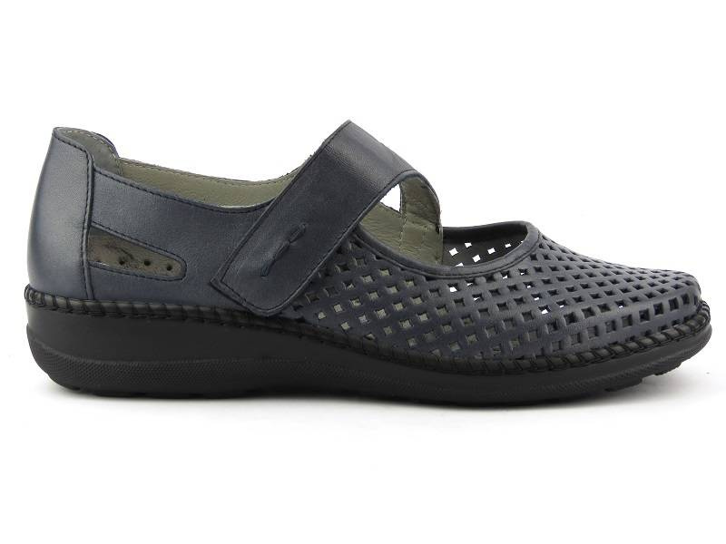 Dámské prolamované boty s vyšší šířkou - Axel 1879/9879, tmavě modrá