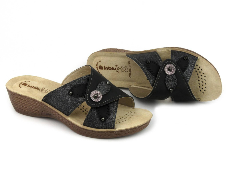 Pohodlné, lehké dámské žabky - INBLU GL-54, černé