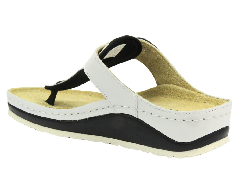 Dámské kožené žabky - BERKEMANN Mila 01351-100, bílé