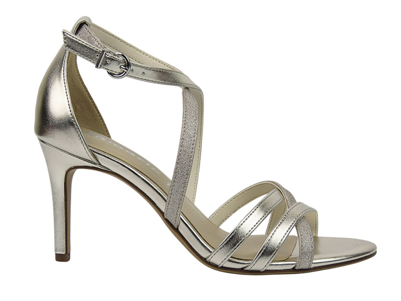 Elegantní dámské sandály na jehlovém podpatku zlaté Tamaris 1-28382-42