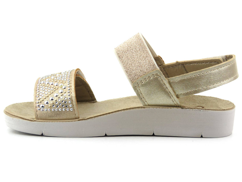 Dětské sandály s koženou stélkou - BEFADO 068Y002, platina