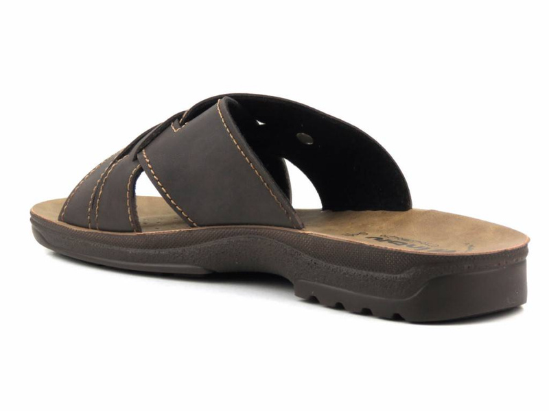 Pánské žabky se zkříženými ramínky - INBLU TG-07, tmavě hnědé