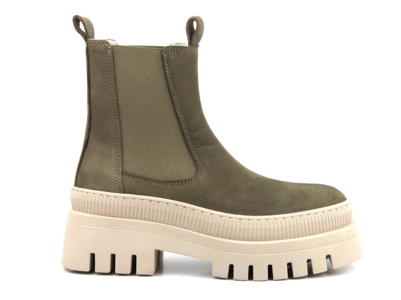 Dámské pracovní boty se silnou podrážkou, Tamaris 1-25494-41, tmavě béžová