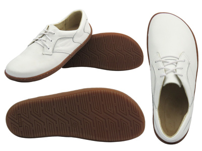 BareFoot kožené minimalistické dámské boty bílé Helios Komfort 715-2B