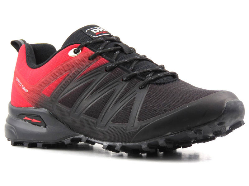 Pánské sportovní boty, běžecké tenisky - DK Speed Grip VB16795, černá a červená
