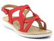 Pohodlné dámské sandály s krouceným svrškem - HELIOS Komfort 283, červené