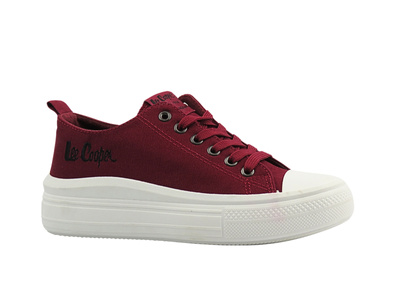 Dámské tenisky na platformě bordó Lee Cooper LCW-23-44-1625L