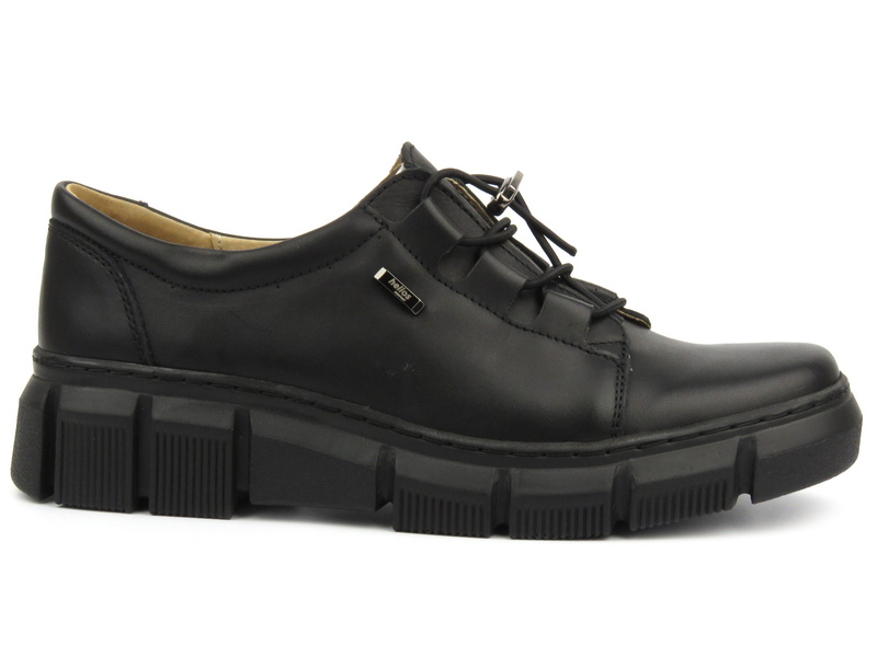 Dámské polobotky z přírodní kůže - Helios 407, černá