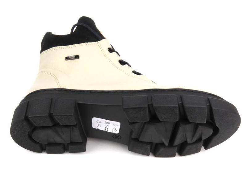 Pohodlné dámské kotníkové boty - HELIOS Komfort 556, ecru