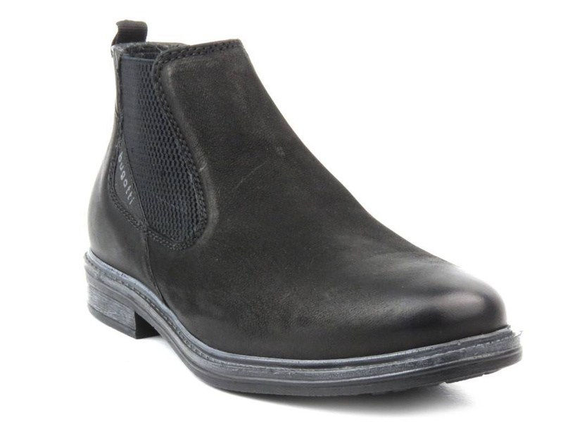 Pánské kožené Chelsea boty BUGATTI 311-A8Z30-3500, černé