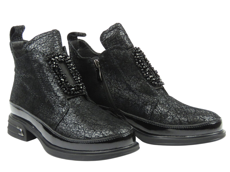 Stylové dámské kotníkové boty Cambell 25-60320, černé