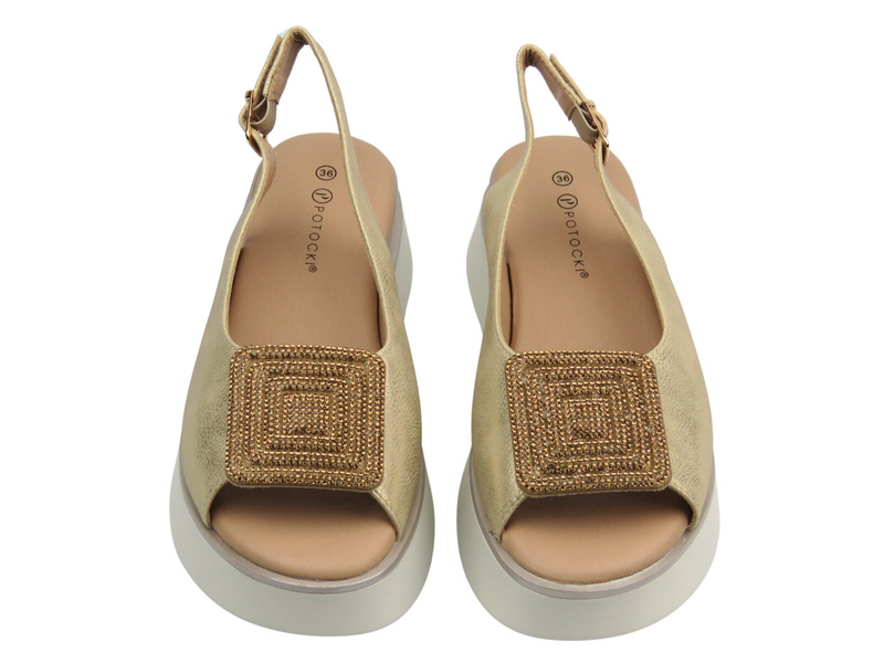 Dámské ploché žabky - Potocki 23-21007, černé